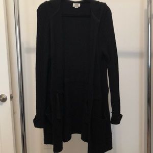 Nordstrom Caslon belted hooded cardigan size L